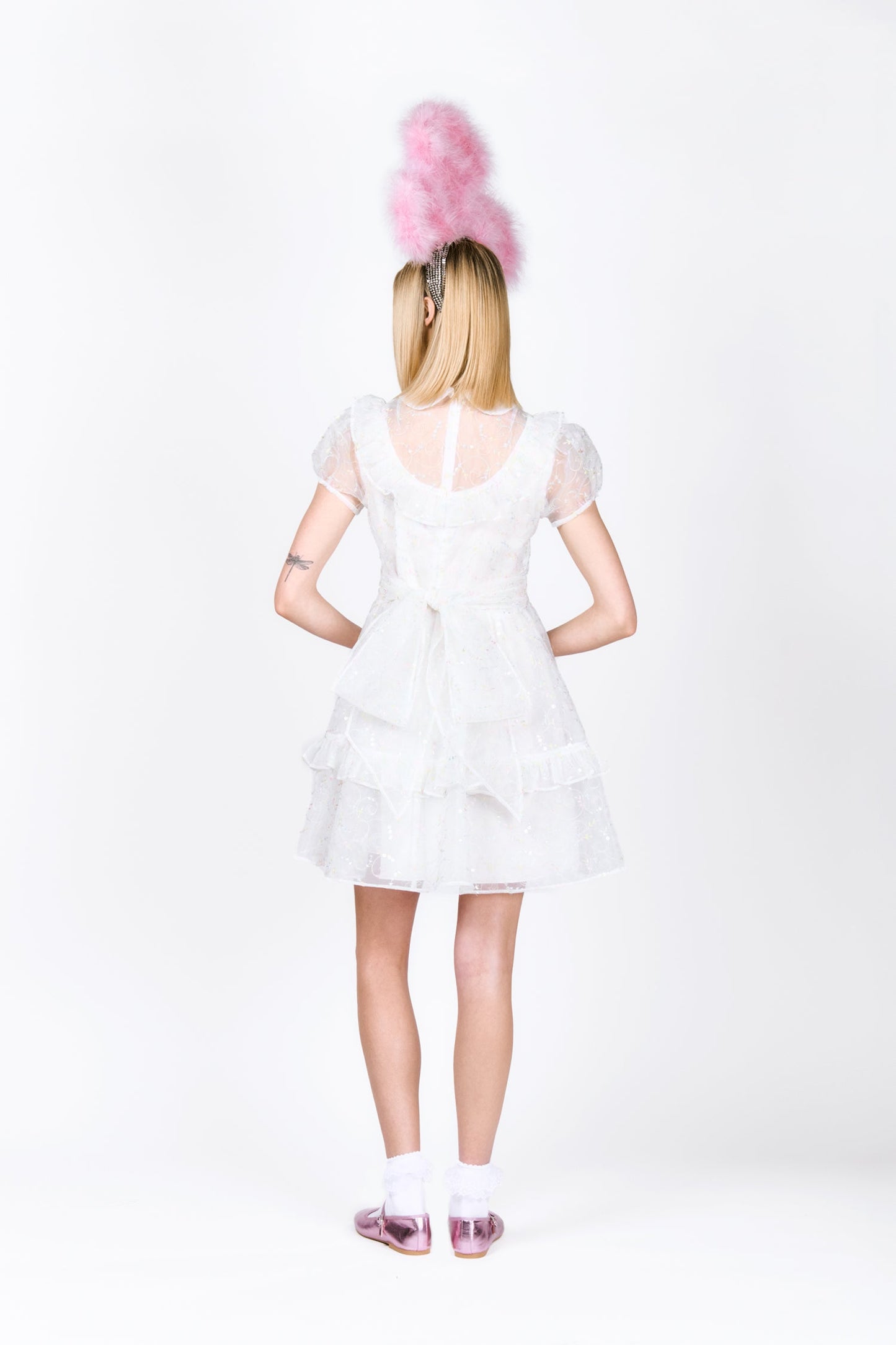 Anna Sui x SSENSE Ruffle & Bow Babydoll Dress
