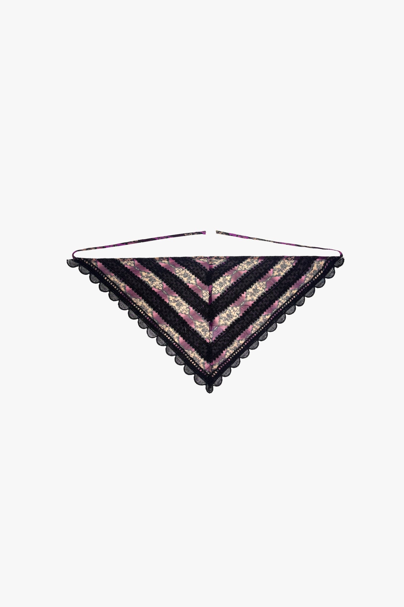 Cameo Stripe Print Headscarf