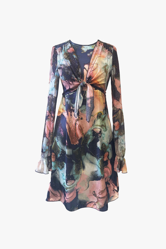 Cosmos Combo Tie Dress