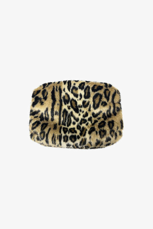 Stay warm in vintage-inspired style with this Faux Leopard Muff. 