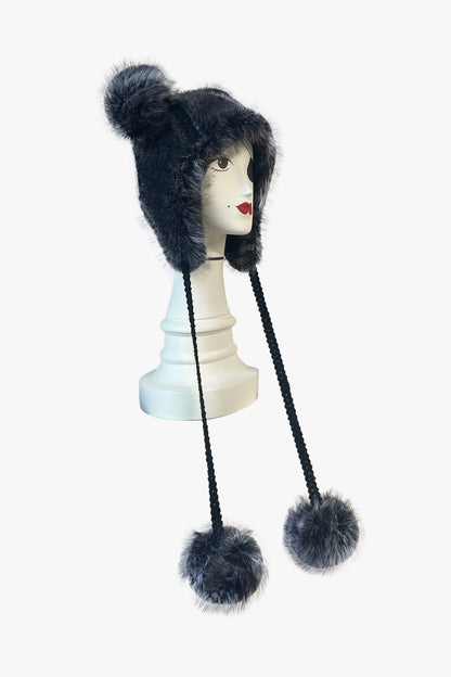 Faux Silver Fox Hat