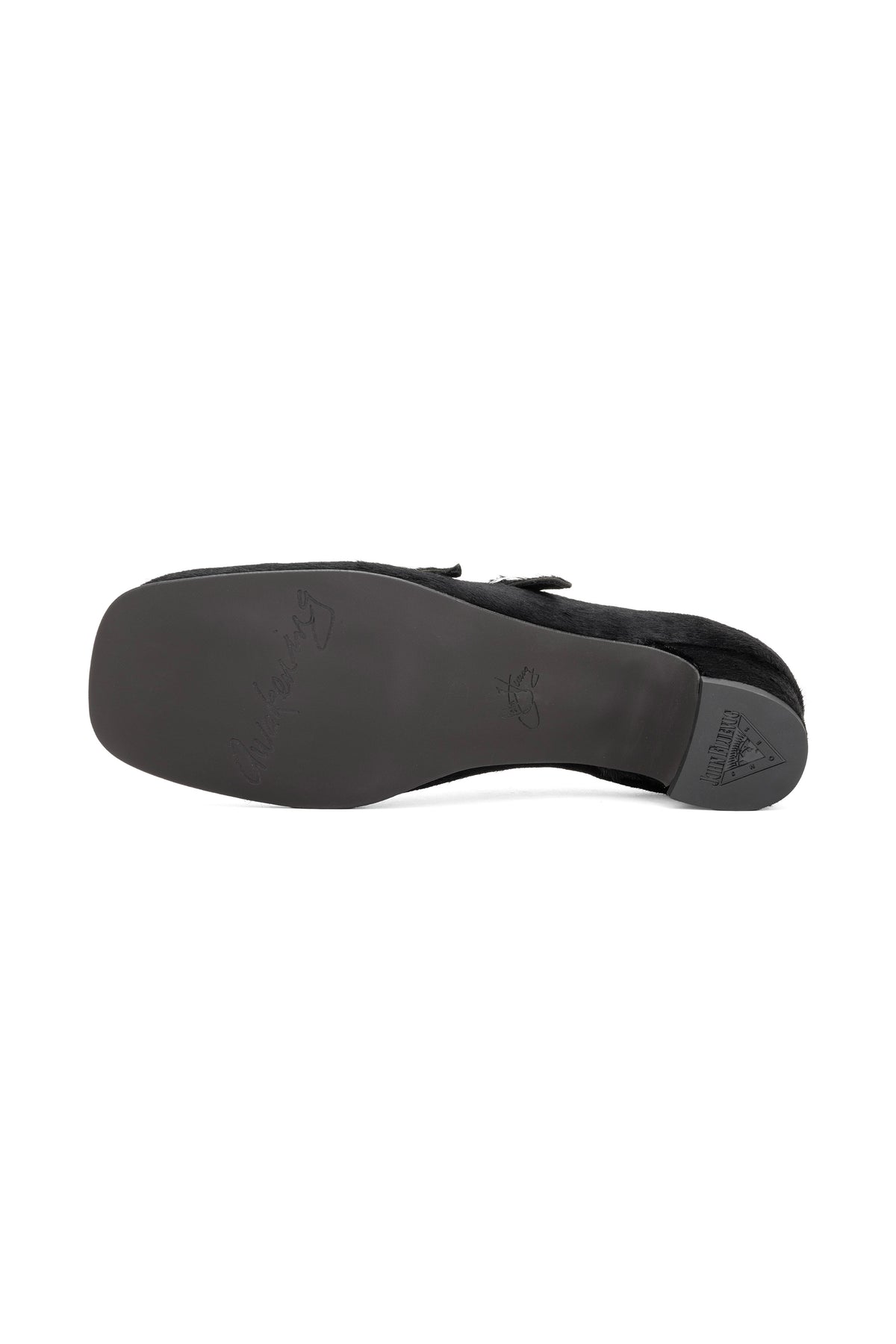John Fluevog x Anna Sui Calf Hair Mary Janes- Black