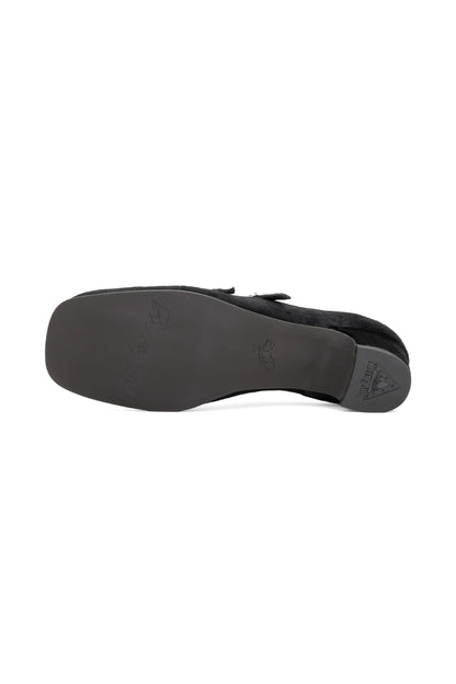 John Fluevog x Anna Sui Calf Hair Mary Janes- Black