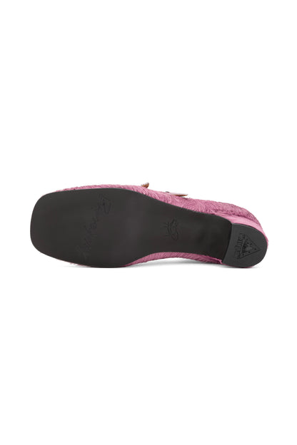 John Fluevog x Anna Sui Calf Hair Mary Janes- Pink