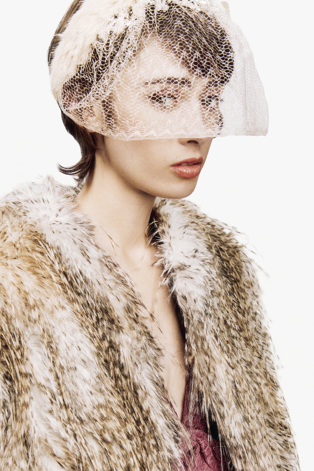 Mink Faux Fur Veil