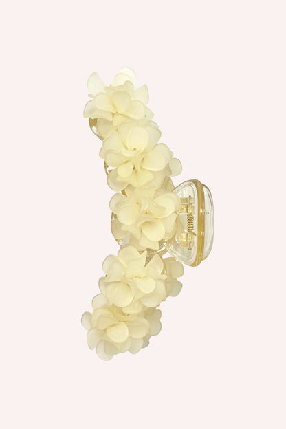 Large Flower Petals Jaw Clip Ivory