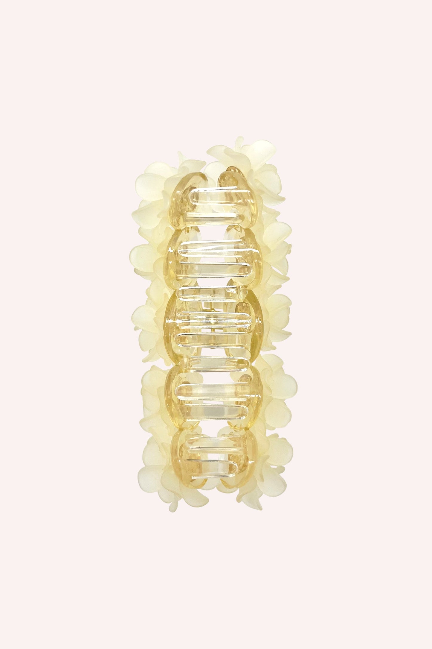 Large Flower Petals Jaw Clip Ivory