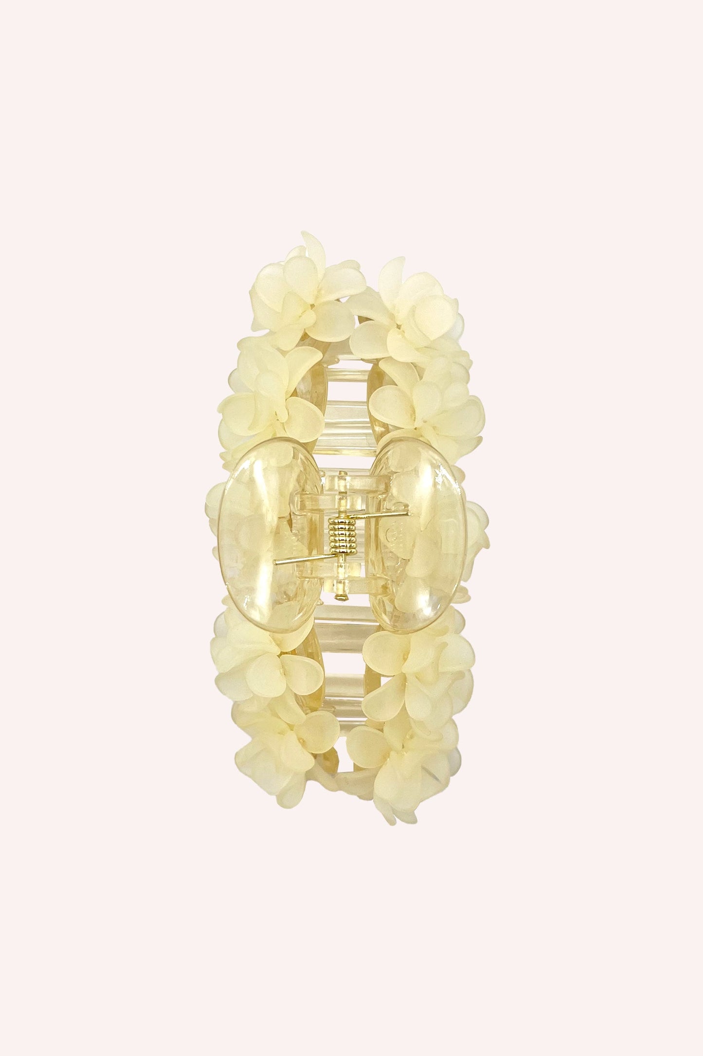 Large Flower Petals Jaw Clip Ivory
