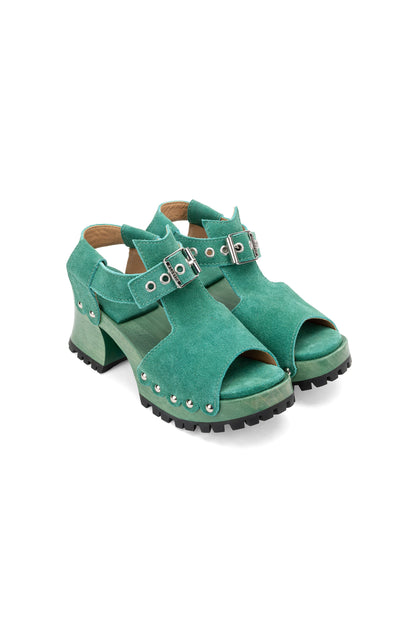 John Fluevog x Anna Sui Clog Sandals - Green