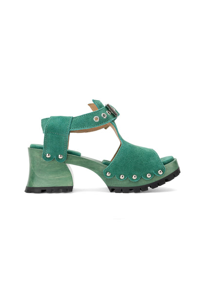 John Fluevog x Anna Sui Clog Sandals - Green