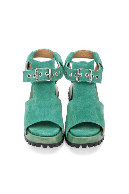 John Fluevog x Anna Sui Clog Sandals - Green