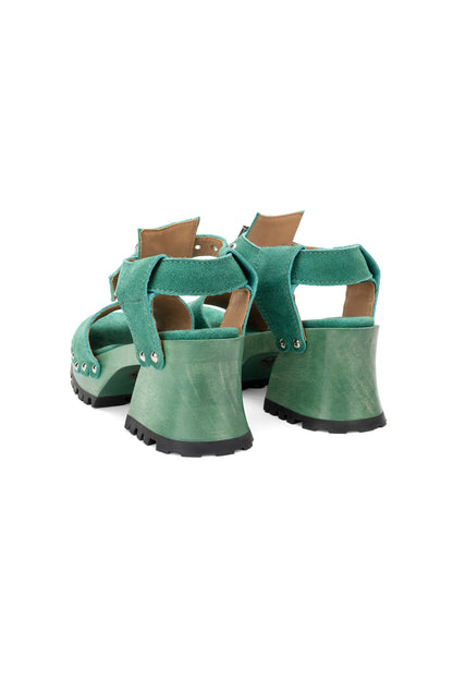 John Fluevog x Anna Sui Clog Sandals - Green