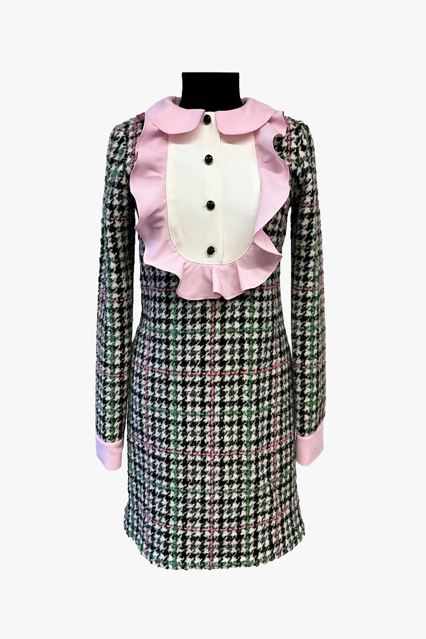 Houndstooth Plaid Dress