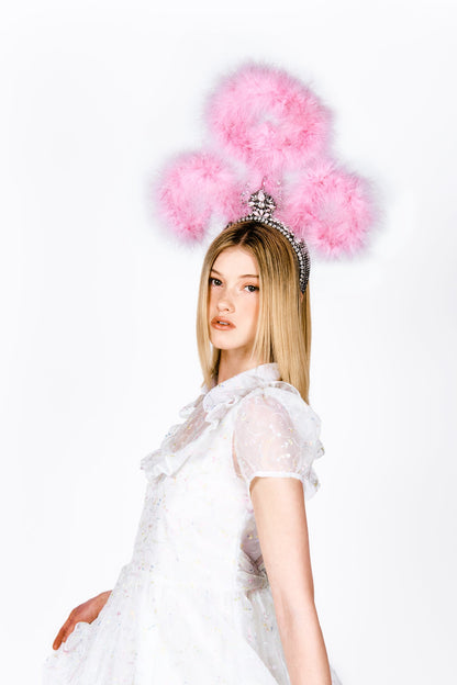 Anna Sui x SSENSE Pink Feathered Head Piece