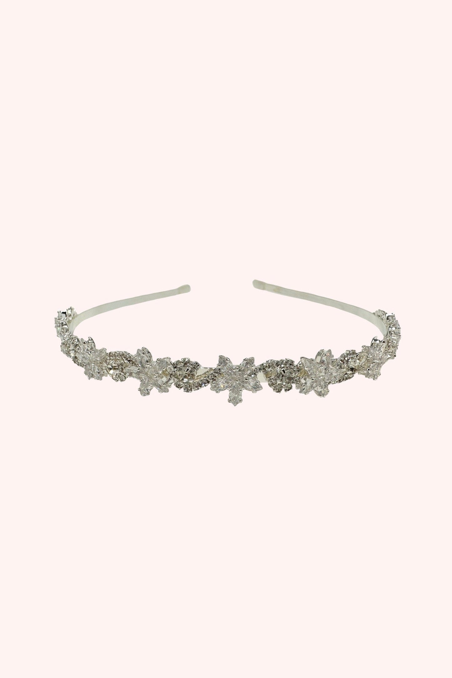Bejeweled Oh My Stars Headband, silvery, on a white support, Glass rhinestones Alloy metal base