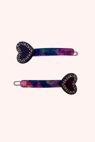 Pearl Accent Bobby Pin Pair <br> Rose Gold