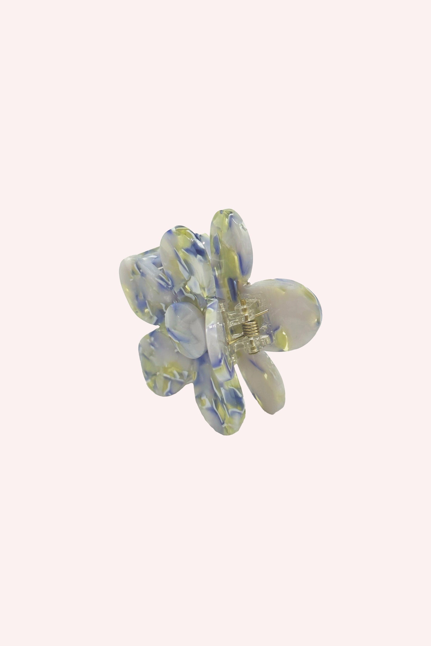 Petite Forget Me Not Flower Clip, Aquamarine, top petal flower is with a mechanism for strong grip