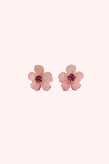 Mini Daisy Claw Clip Pair Pink Rose