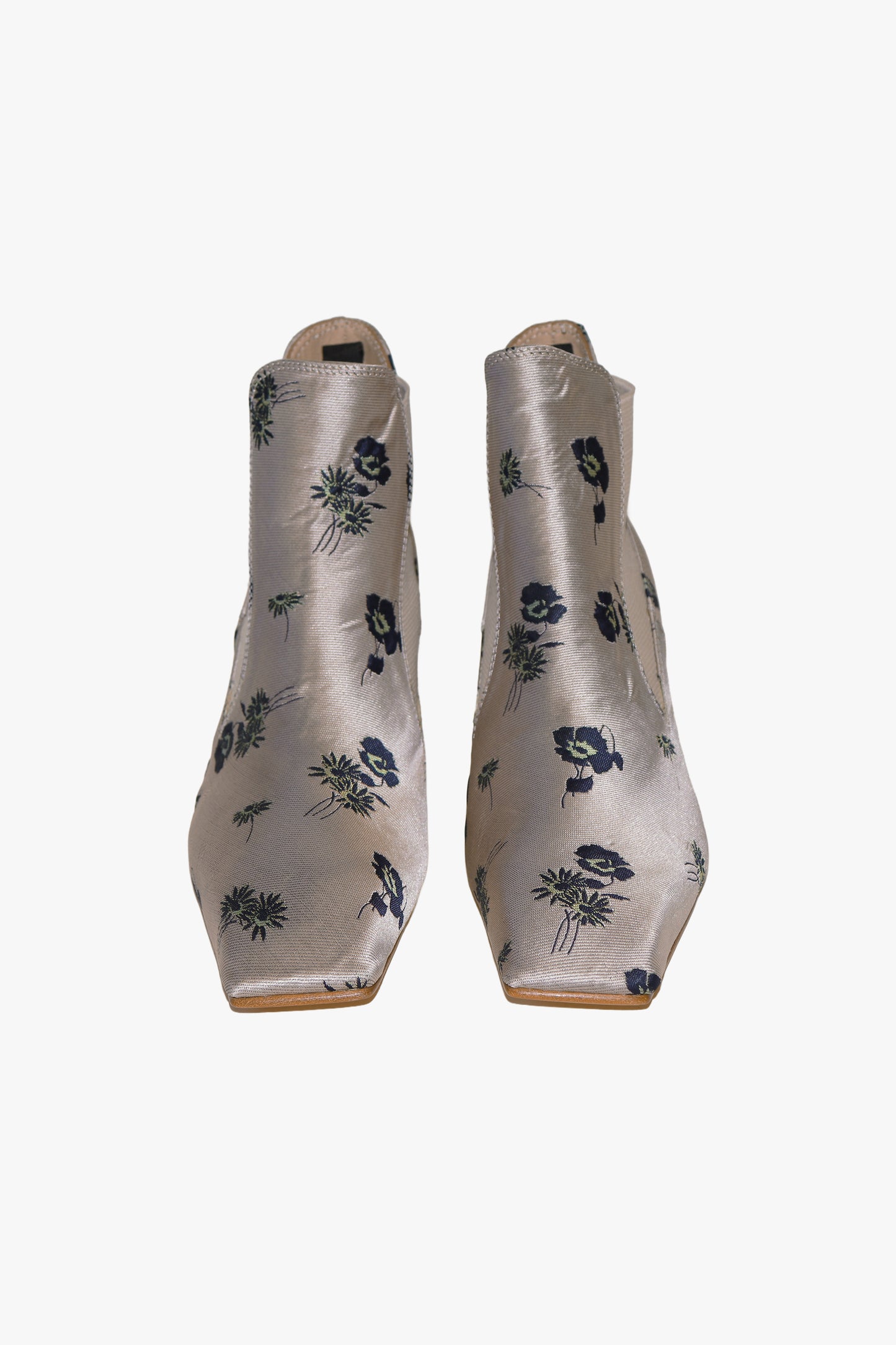 John Fluevog x Anna Sui Brocade Boots- Indigo (Sample)
