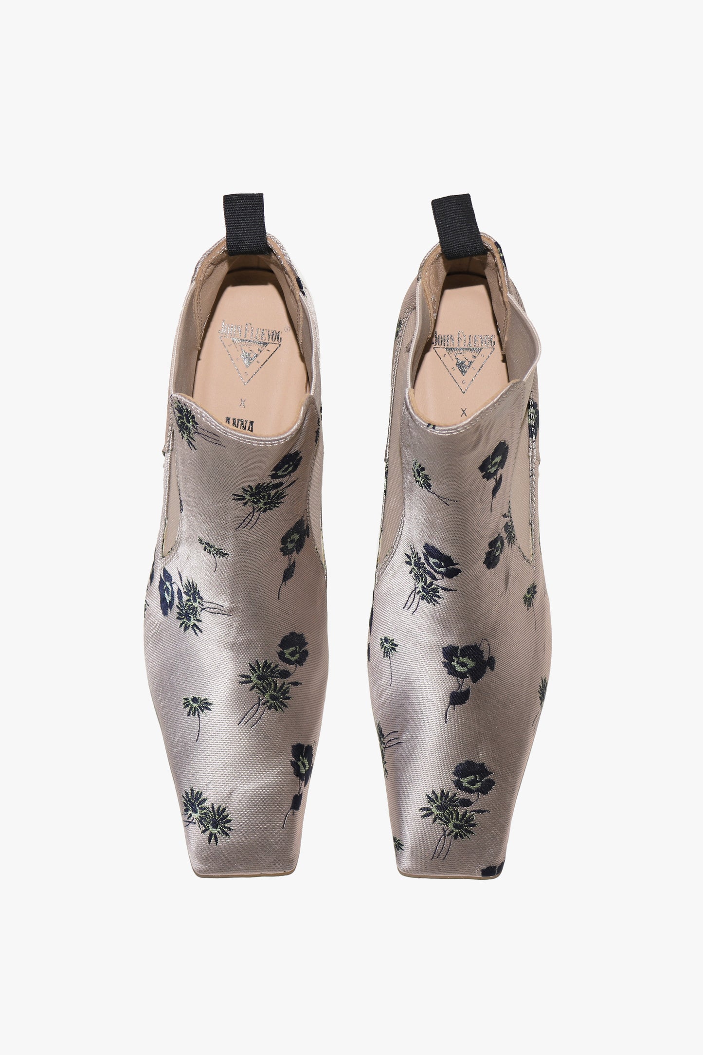 John Fluevog x Anna Sui Brocade Boots- Indigo (Sample)