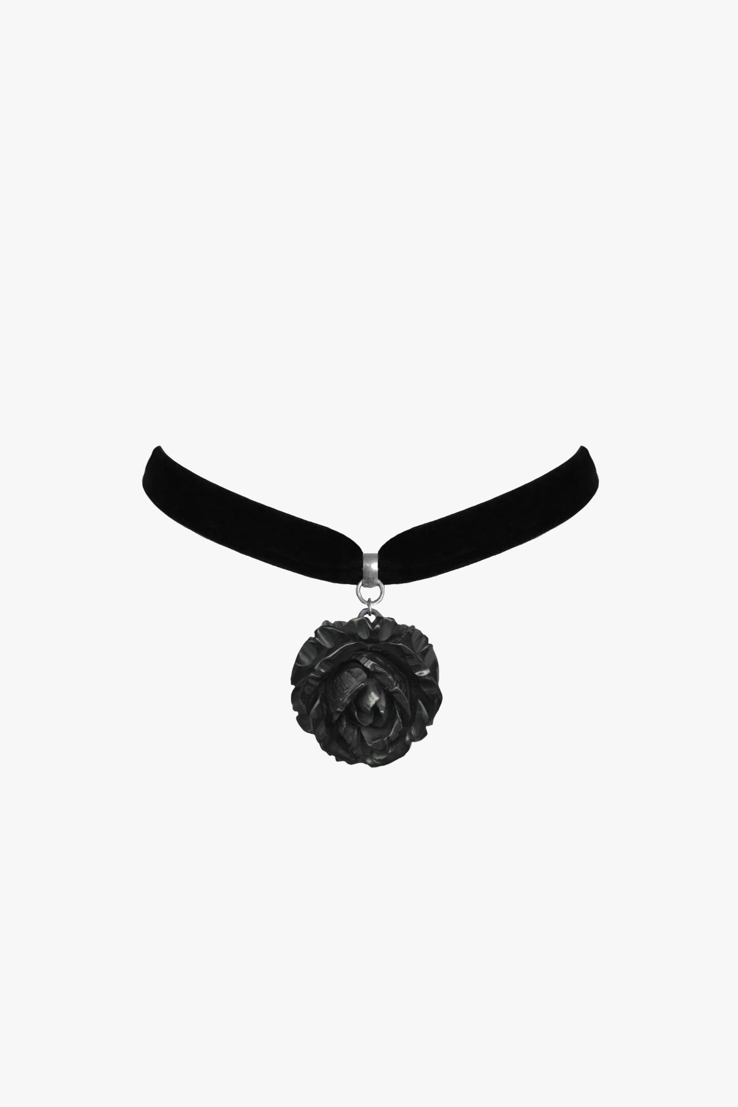Large Retrolite Rose Velvet Choker