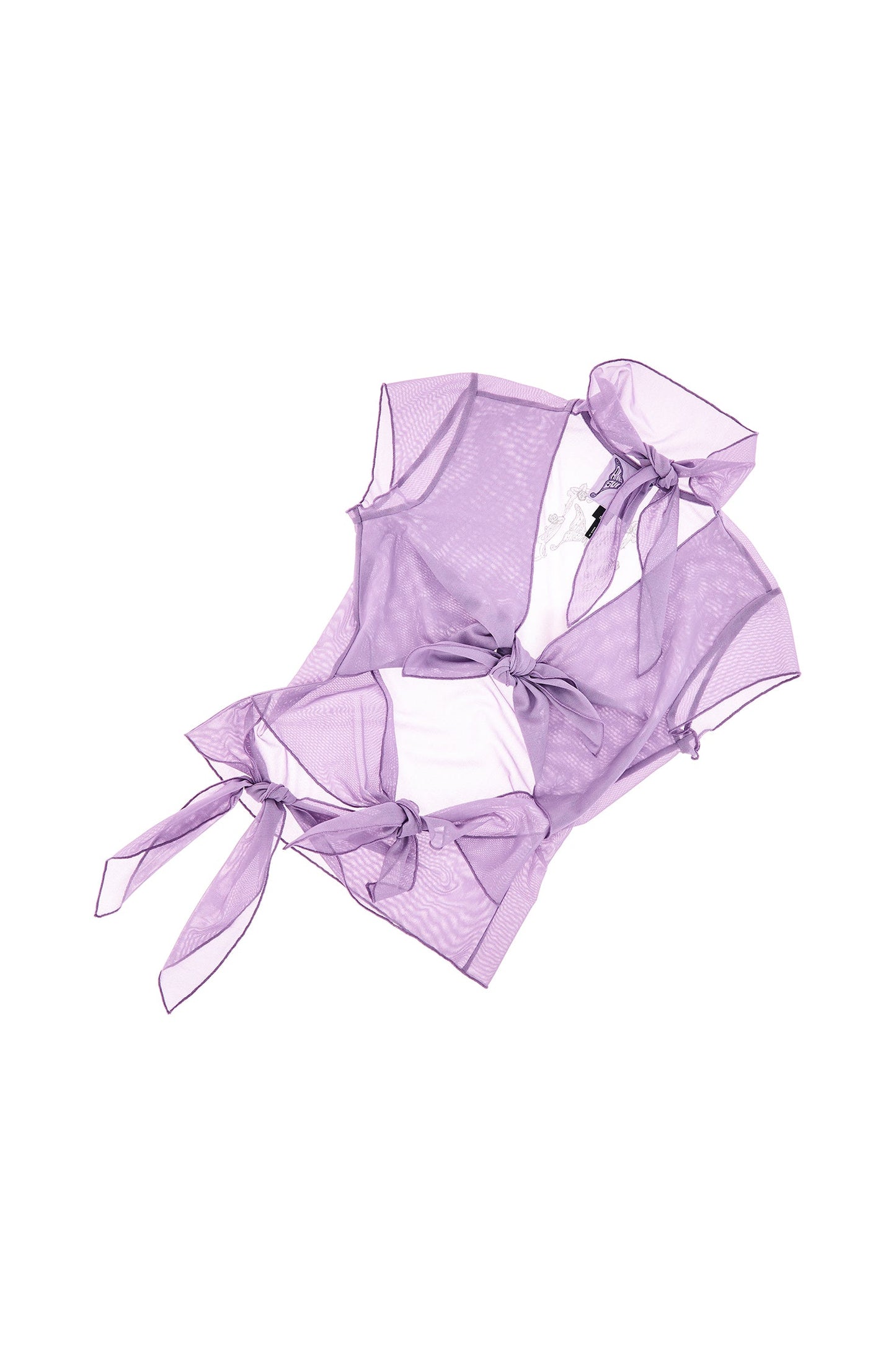 Limited Edition: Anna Sui x Heaven by Marc Jacobs Mesh Ties Top Lilac