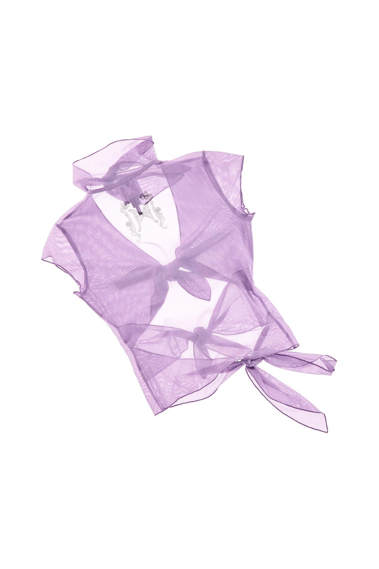 Limited Edition: Anna Sui x Heaven by Marc Jacobs Mesh Ties Top Lilac