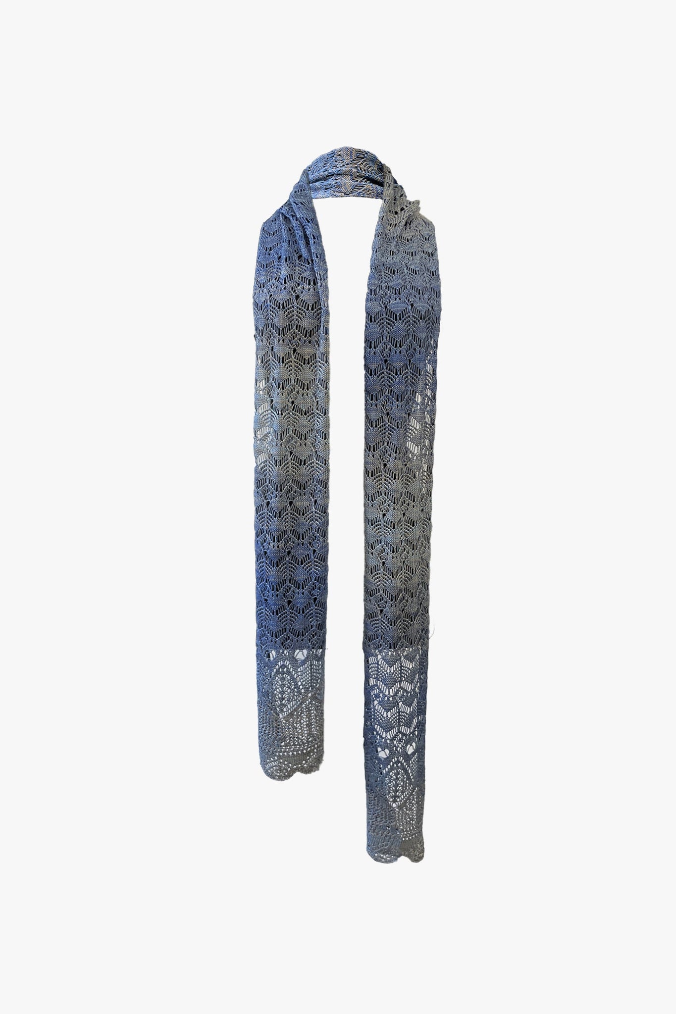 Ombre Space Dye Crochet Scarf - Twilight