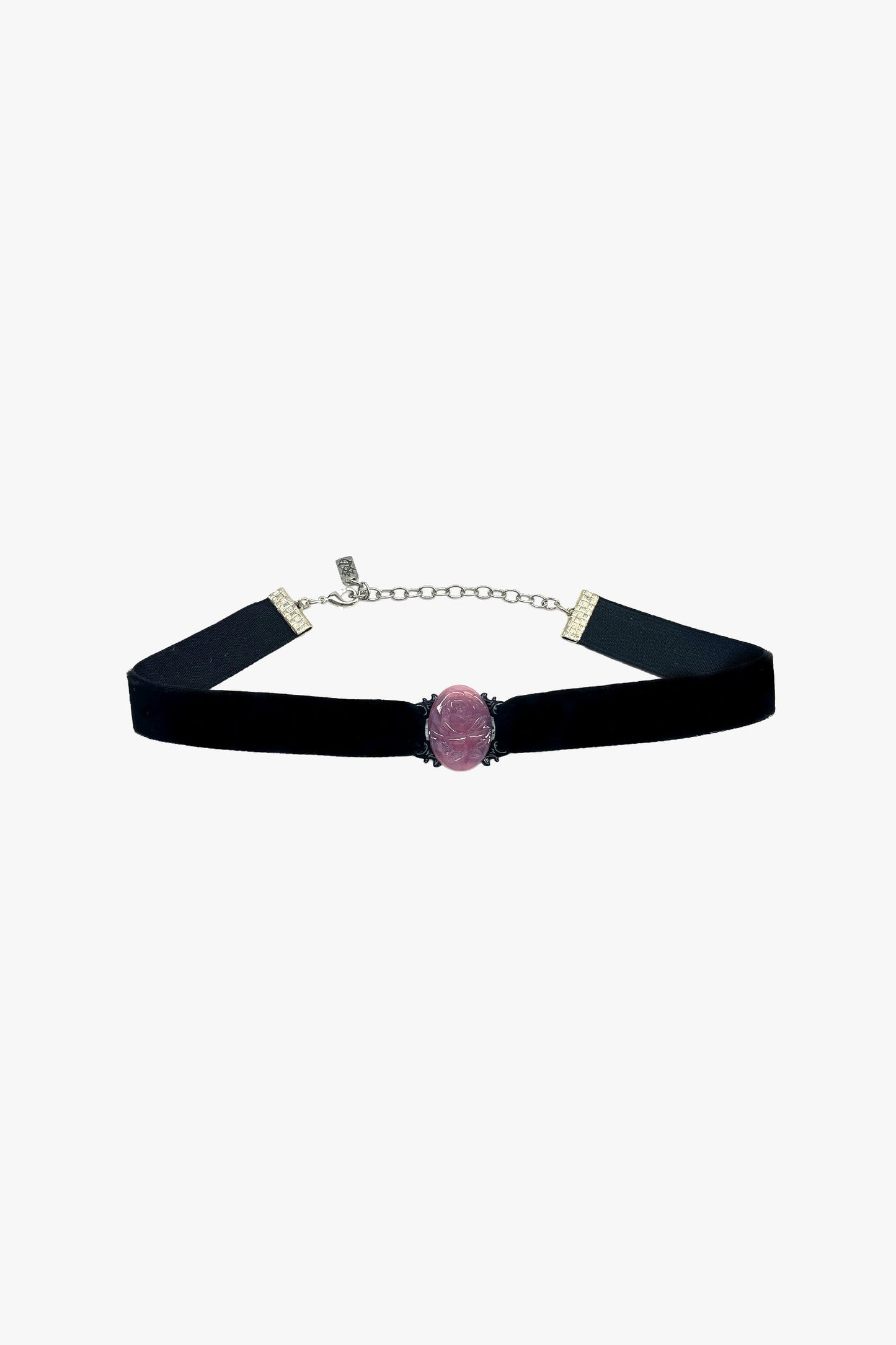 Oval Rose Choker - Dusty Rose