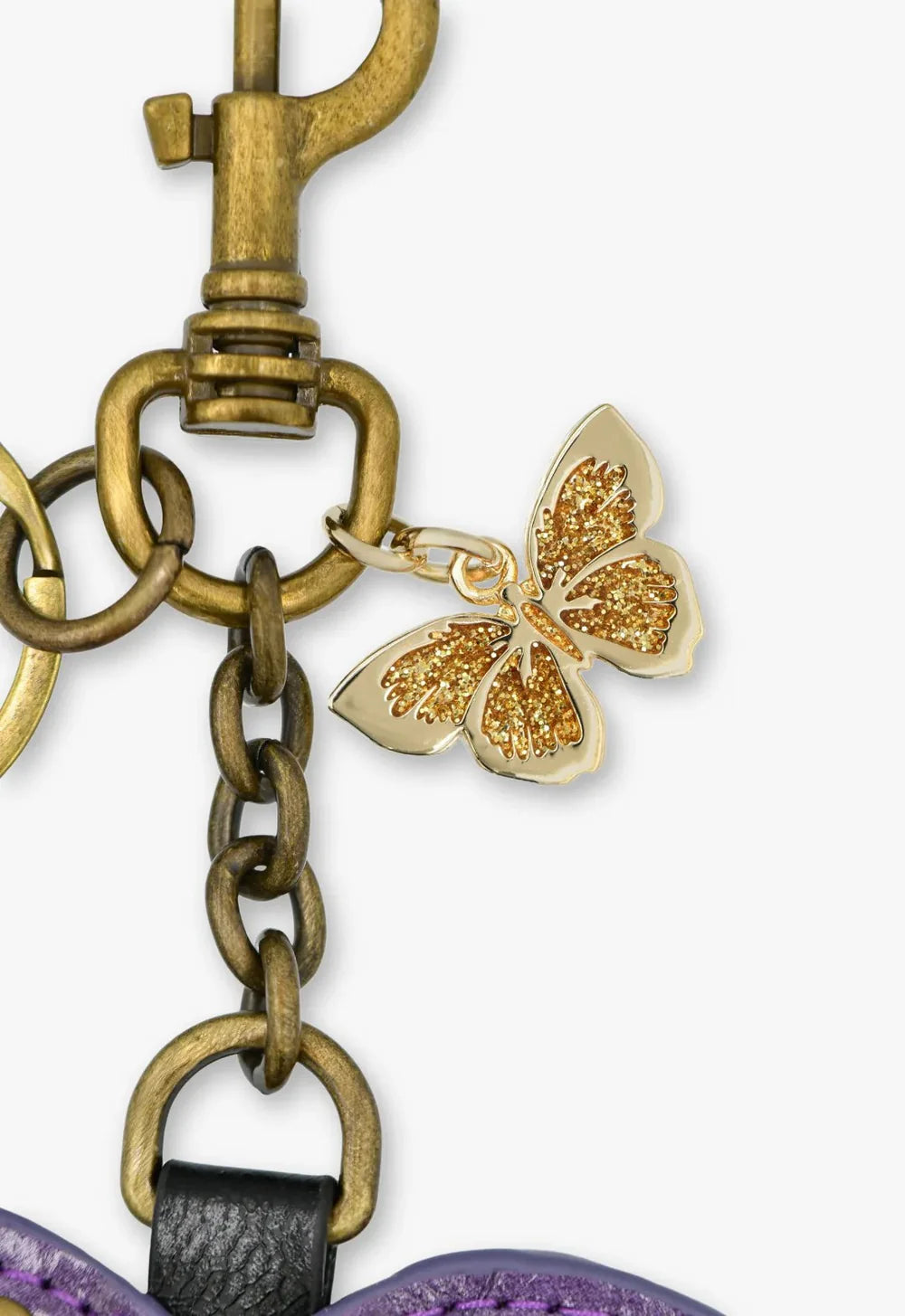 Purple Heart Bag Charm