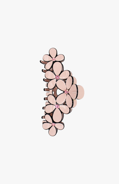 Layered Open Flower Large Jaw- Pink Gem