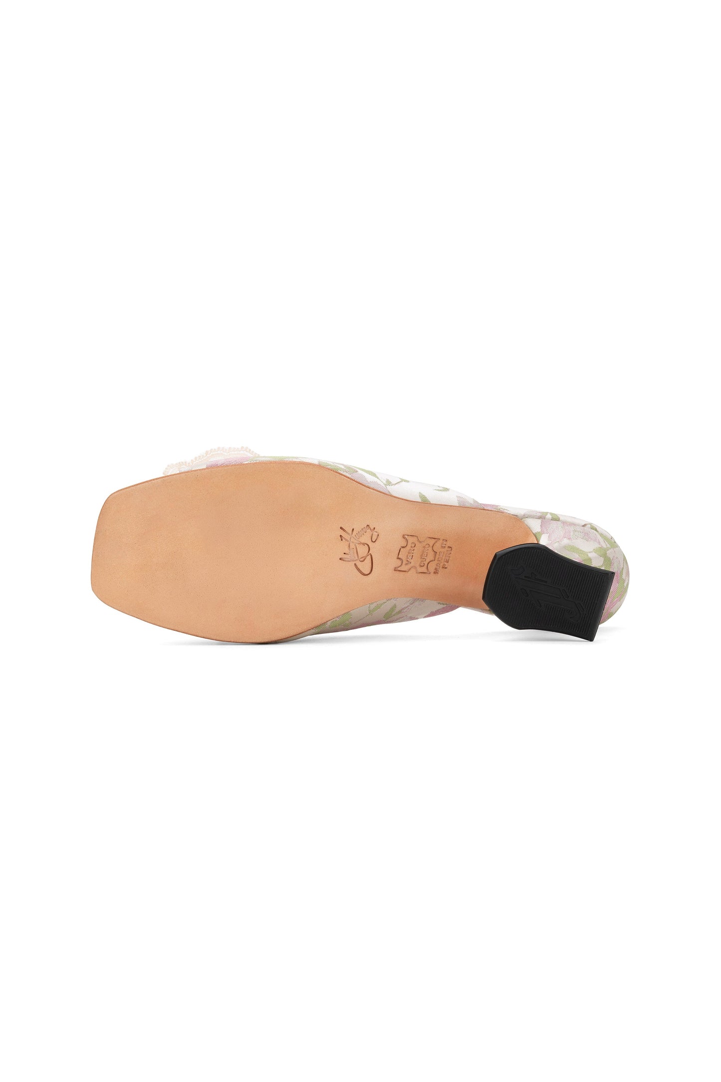 John Fluevog x Anna Sui Brocade Mules- Pink