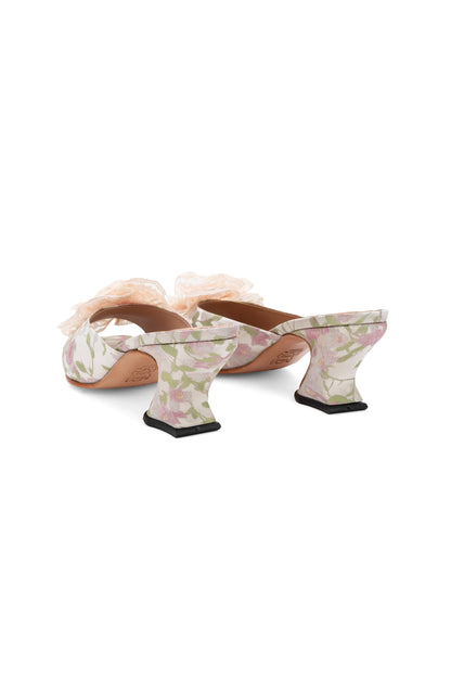 John Fluevog x Anna Sui Brocade Mules- Pink