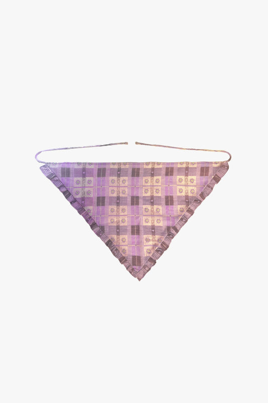 Plaid Blossom Bandana