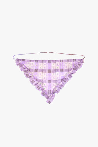 Plaid Blossom Bandana