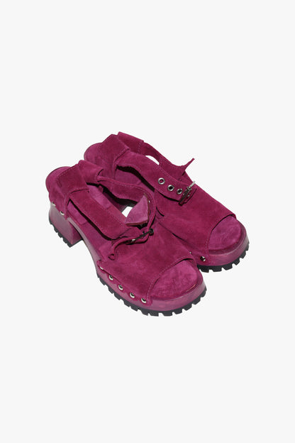 John Fluevog x Anna Sui Clog Sandals - Purple (Sample)