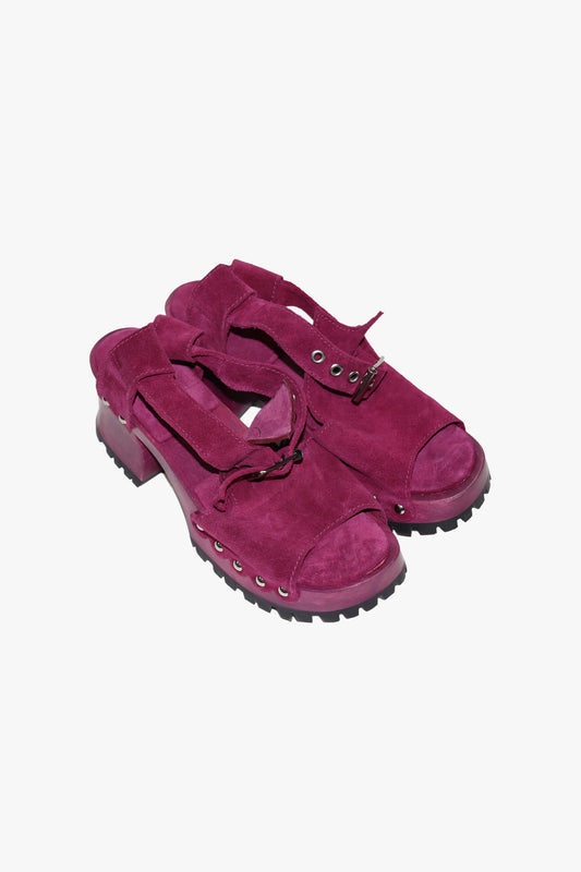 John Fluevog x Anna Sui Clog Sandals - Purple (Sample)