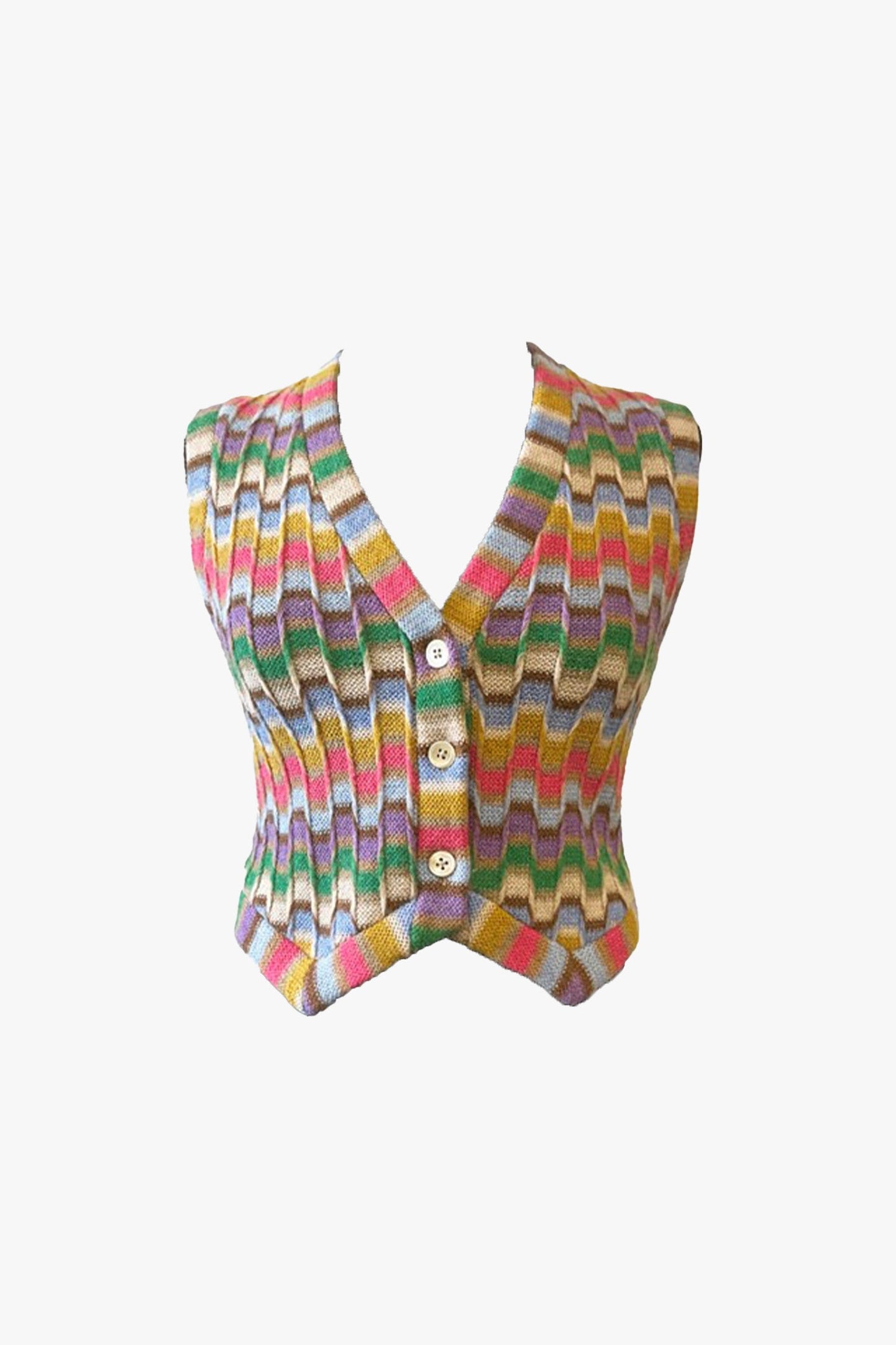 Rainbow Knit Vest