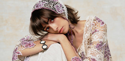 Medallion Floral Lace Headscarf