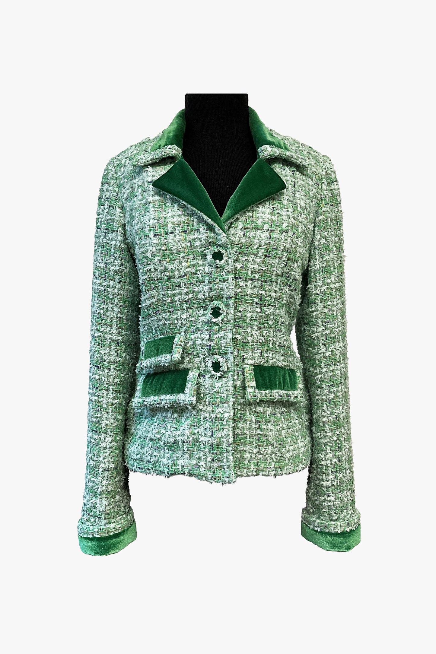 Ribbon Chenille Tweed Blazer