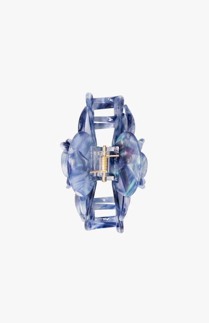 Rose Petal Bar Large Jaw Clip- Blue