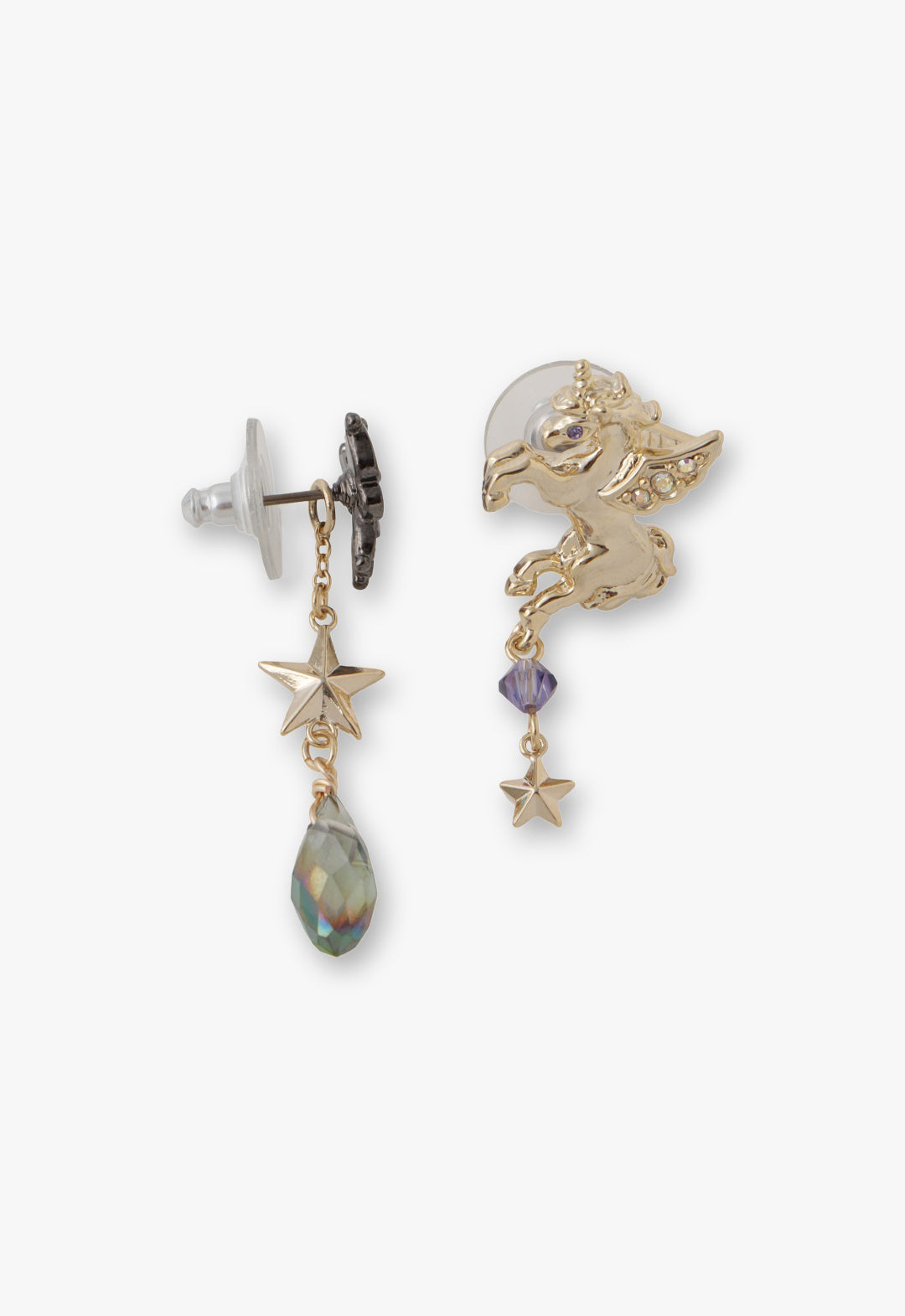 Magical Butterfly Unicorn Earrings-Gold