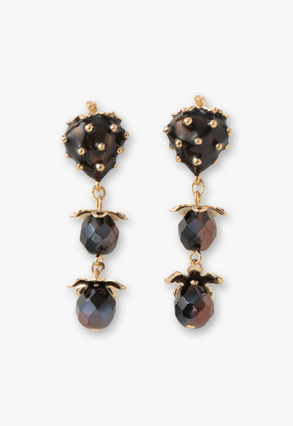 Black Berry Dangling Earrings