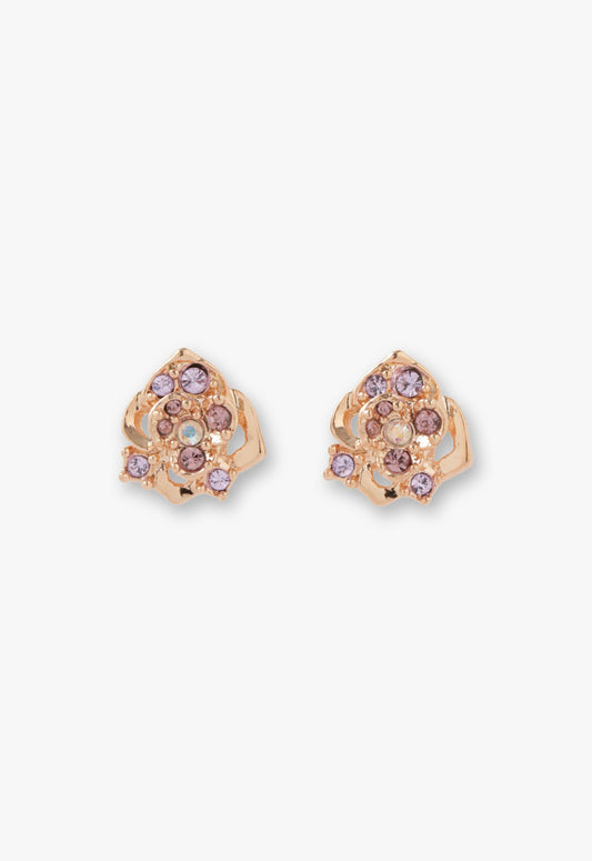 Enchanted Rose Earrings- Rose Gold