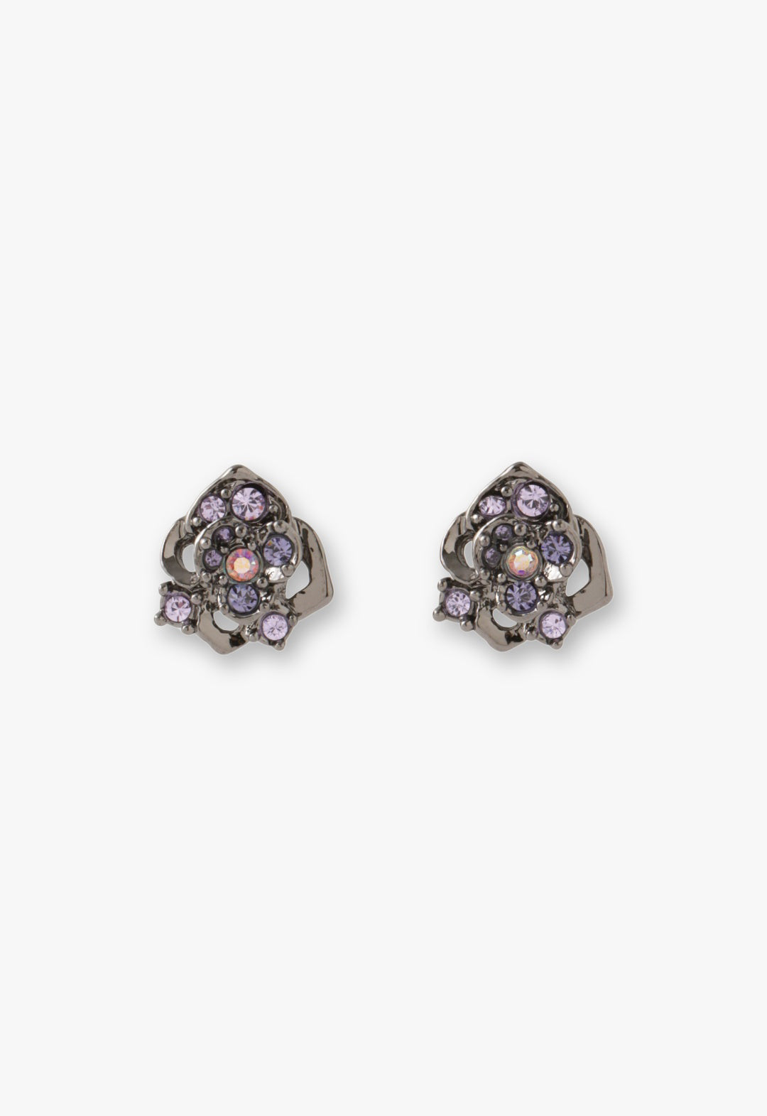 Enchanted Rose Earrings- Gunmetal