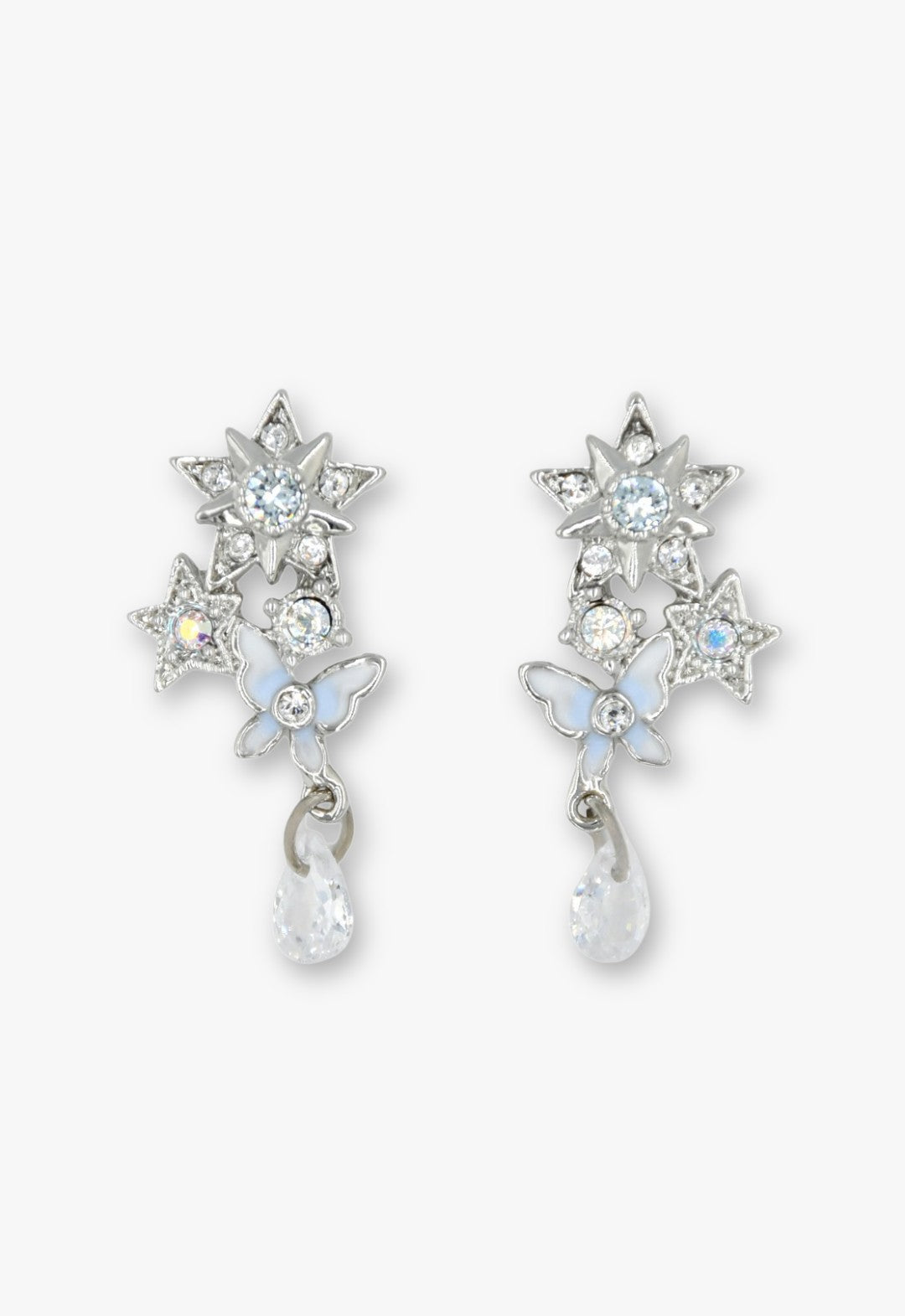 Moonlit Star & Butterfly Earrings