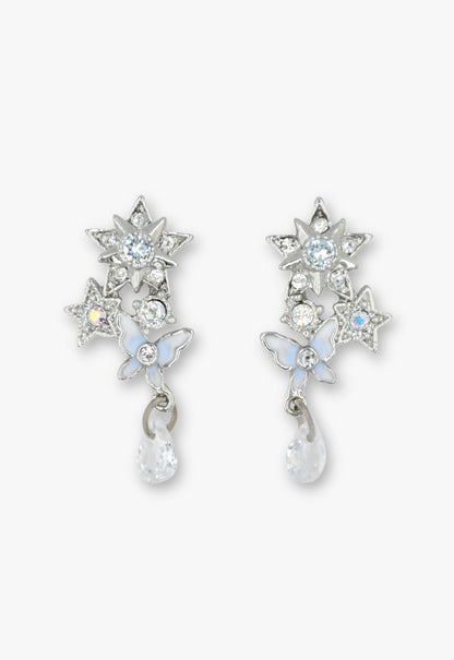 Moonlit Star & Butterfly Earrings