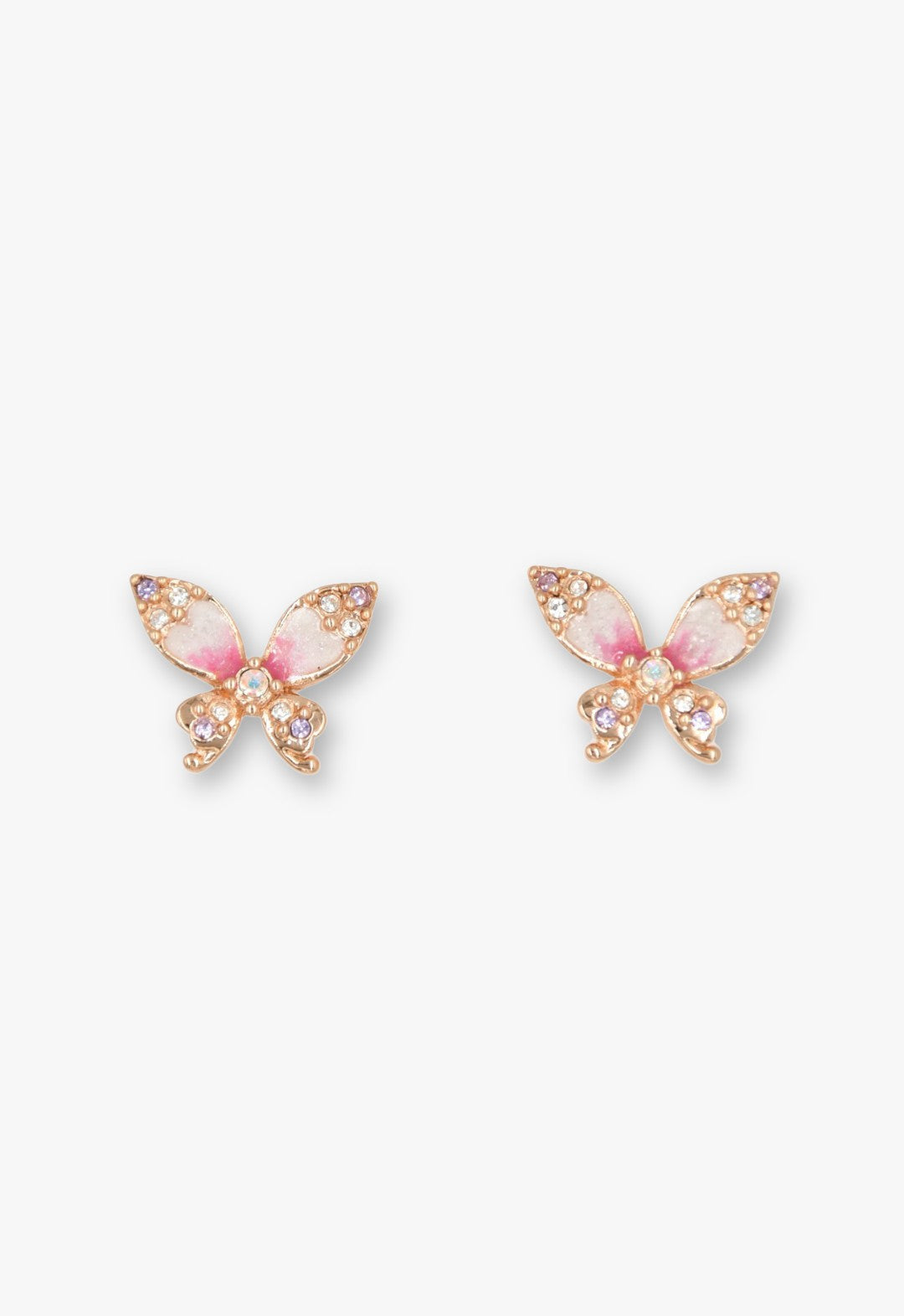 Crystal Bloom Butterfly Earrings