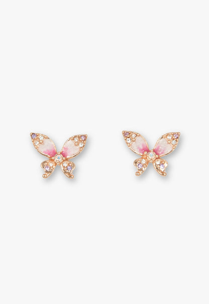 Crystal Bloom Butterfly Earrings