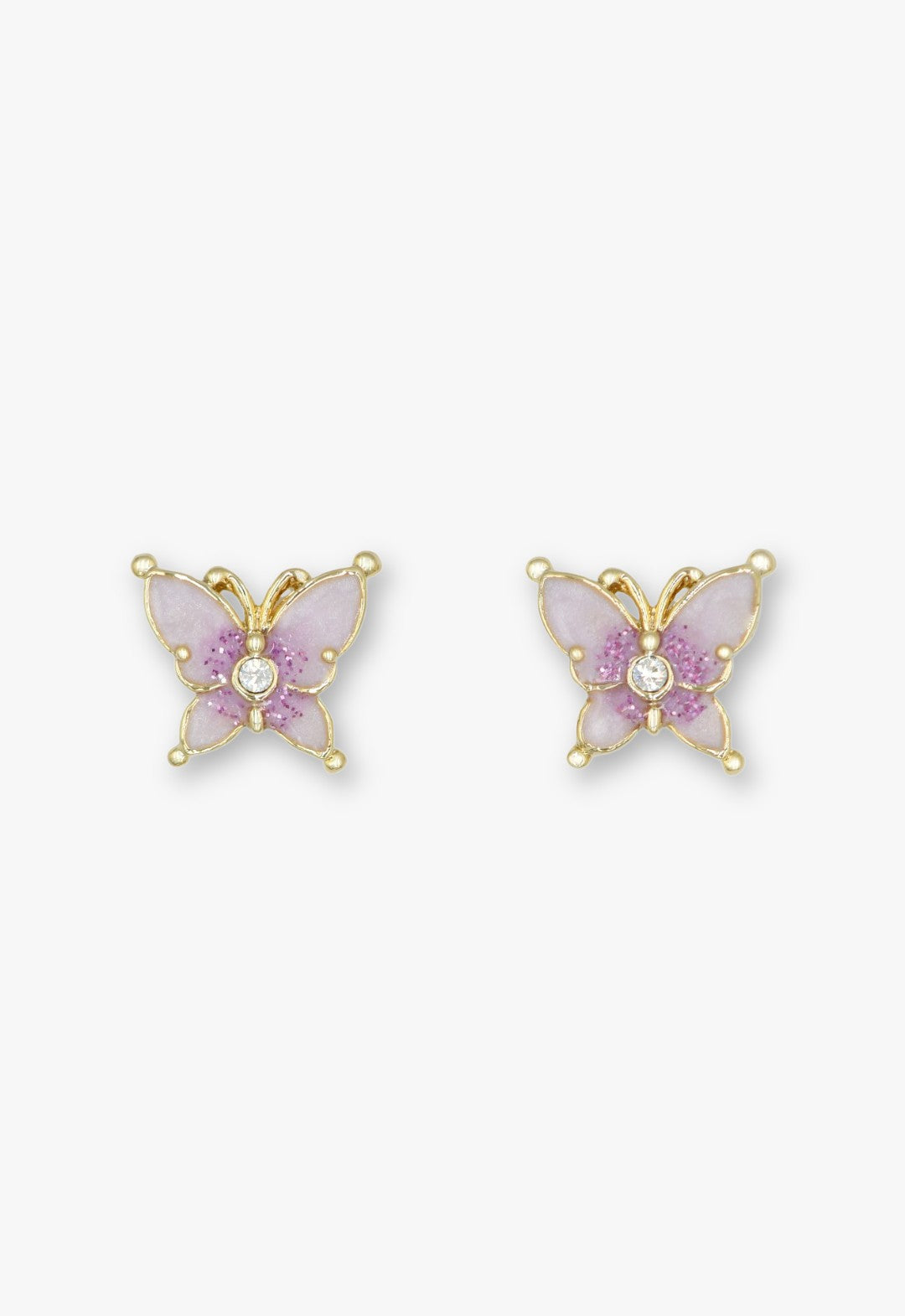 Twilight Butterfly Drop Earrings - Gold